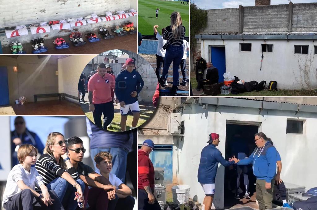 De estar en los mejores vestuarios de Europa a este: el humilde camerino que tuvo a Luis Suárez y su esposa sentada en el cemento