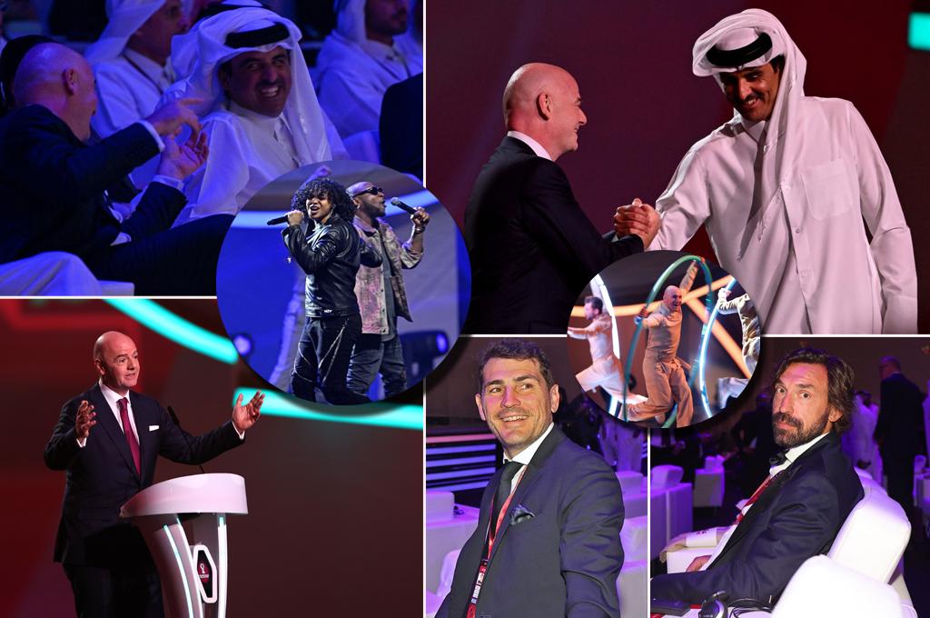Así fue captado el Emir de Qatar y dueño del PSG y la promesa de Infantino en el sorteo del Mundial 2022