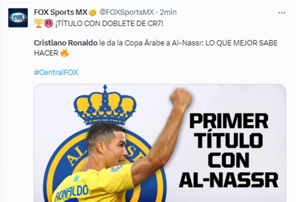 “El hombre de los retos”, “CR7 remontó solo la final”: la prensa se rinde ante Cristiano Ronaldo tras ganar la Champions Árabe