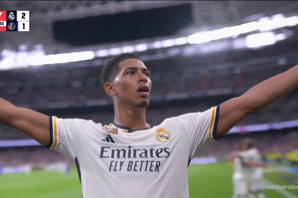 Salen a la luz las famosas líneas en la jugada del polémico gol de Joselu, Bellingham y su épico festejo; Choco Lozano presente en el Madrid-Getafe