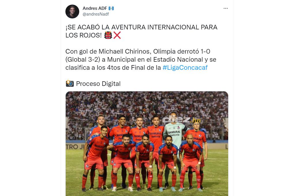 “Olimpia acabó con el sueño del Municipal”, la reacción de la prensa deportiva tras el juego por Liga Concacaf