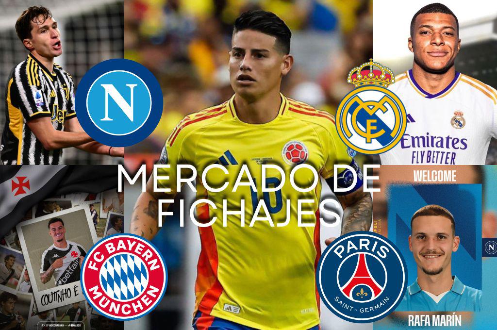 James regresaría a jugar a Madrid; Ancelotti confirma una baja y los planes de Mbappé; y Thiago Alcántara ‘vuelve’ al Barcelona