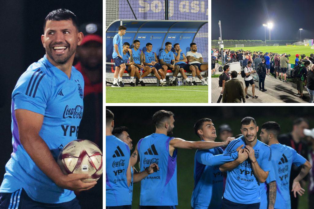 ¿El arma secreta de Scaloni? La locura por el entrenamiento de Argentina: más de 500 periodistas y así fue captado el Kun Agüero