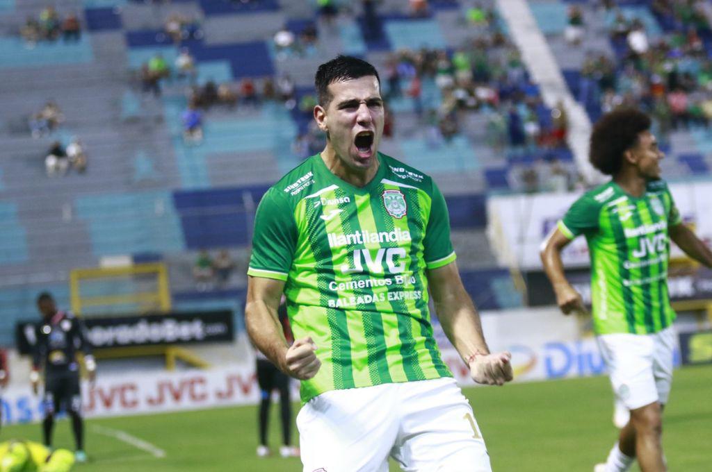 Nicolás Messiniti marcó dos goles en la victoria de Marathón sobre Estrella Roja.