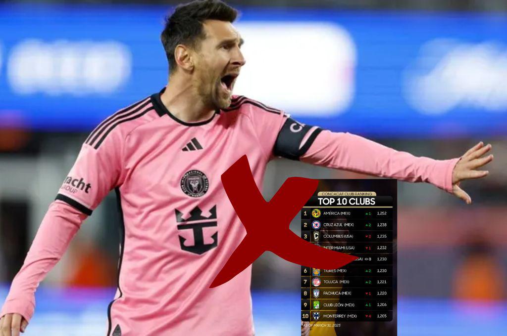 Messi e Inter de Miami sufren duro revés de Concacaf y pierden el trono en la MLS tras darse a conocer el nuevo ranking