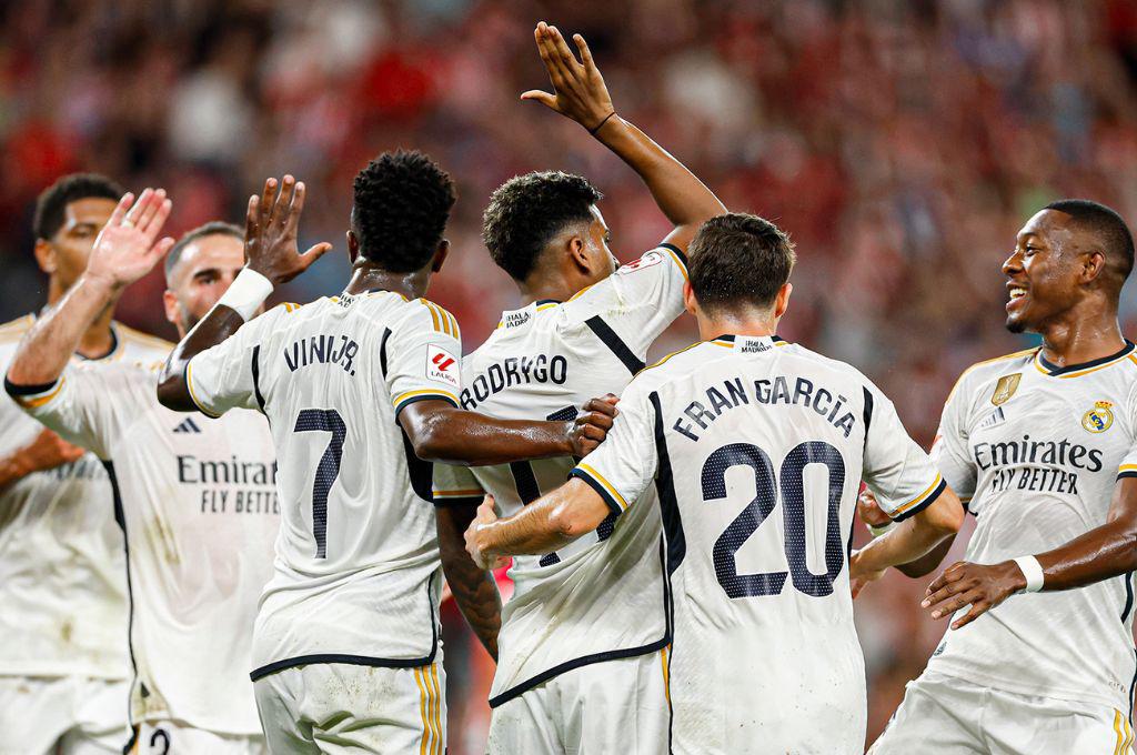 Con magia de Bellingham y contundencia de Rodrygo, Real Madrid vence al Bilbao en su debut en la Liga de España 23-24