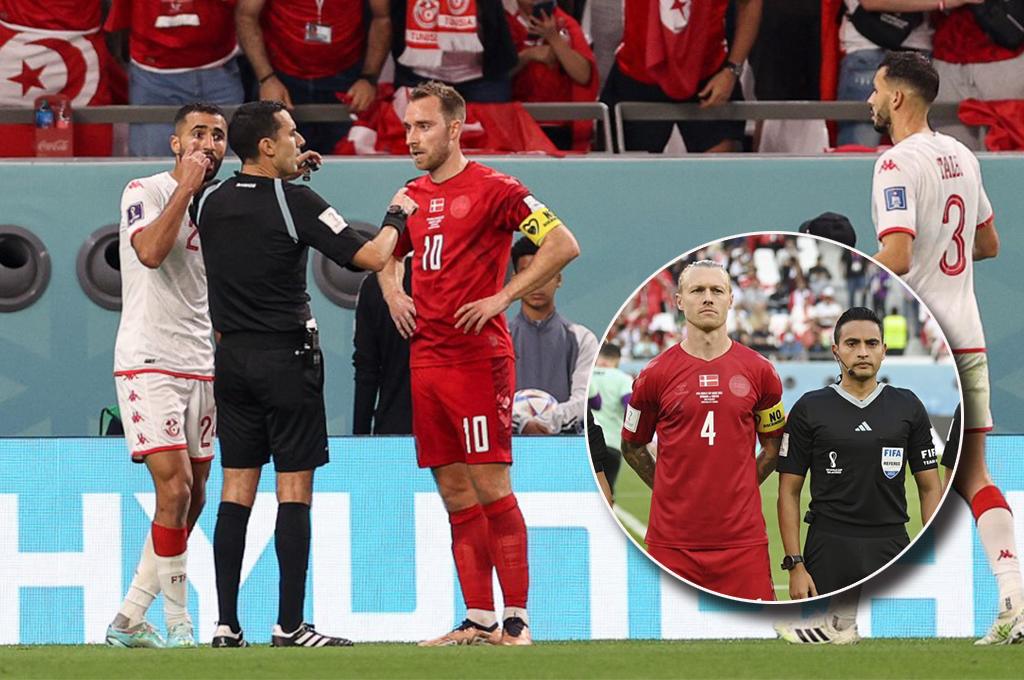 Dinamarca y Túnez se reparten puntos en la primera aparición del árbitro hondureño Said Martínez en Qatar 2022