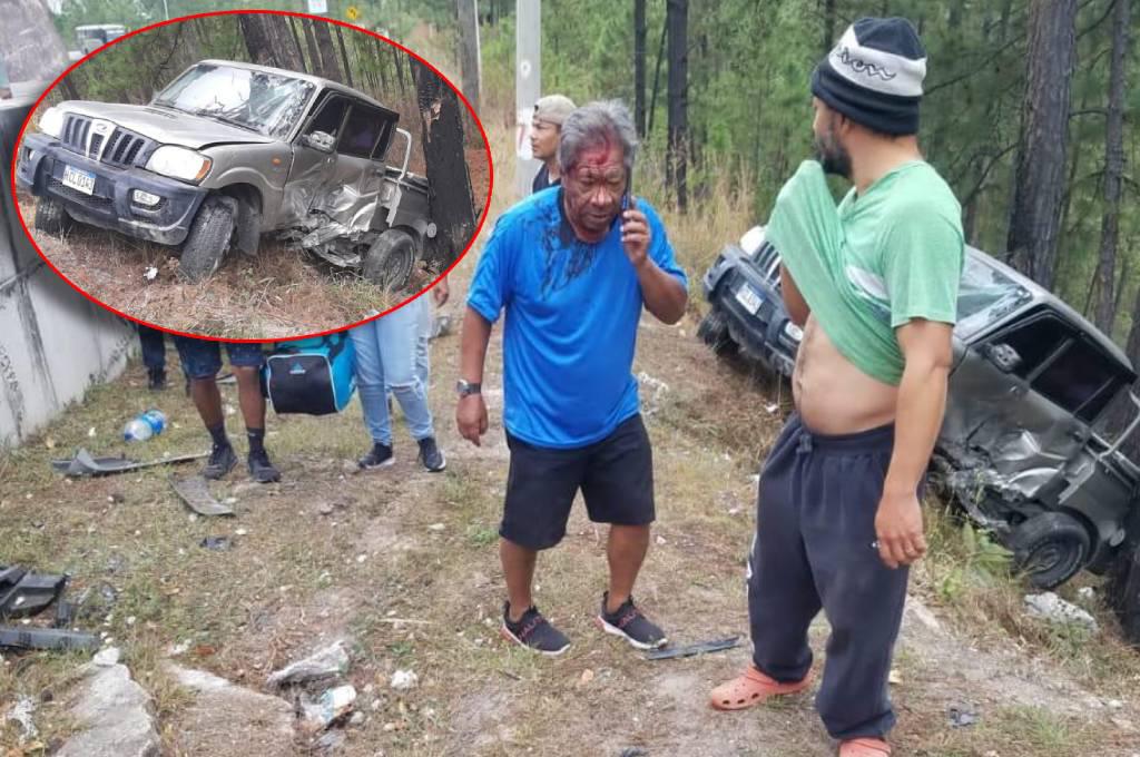 Ramón Maradiaga, técnico del Platense, sufre accidente de transito en el sector de Zambrano; tiene heridas leves