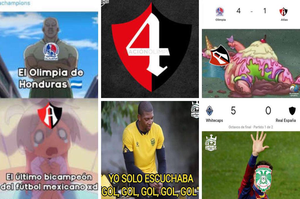 Atlas y Real España son víctimas de los memes tras las palizas que recibieron de Olimpia y Vancouver