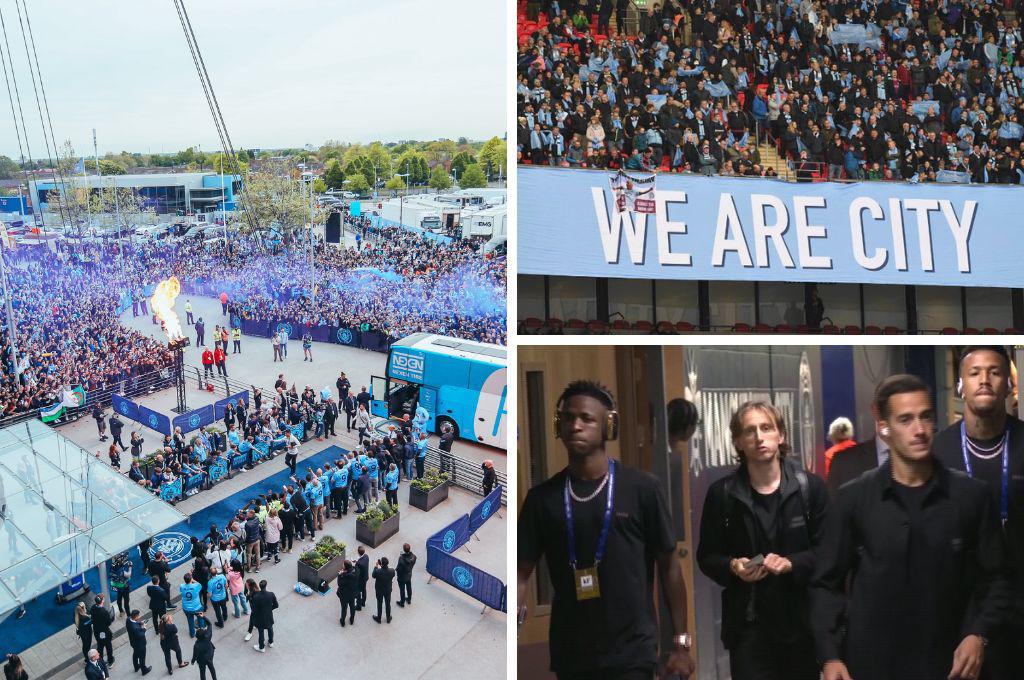Brutal recibimiento al Manchester City y el enigmático mensaje de Vinicius antes de disputarse el pase a la final