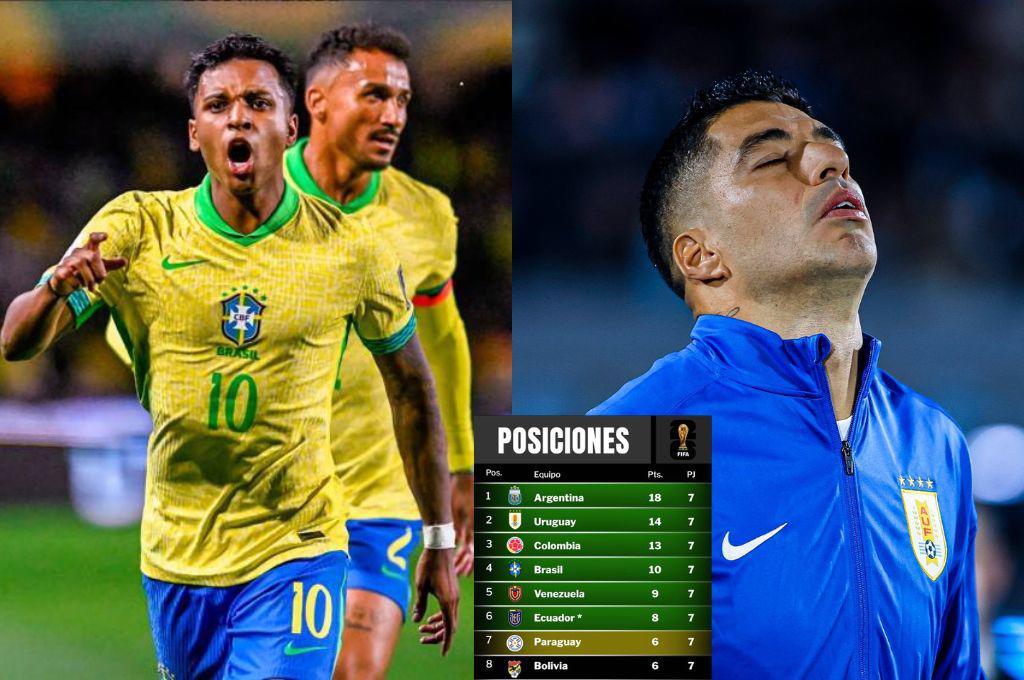 Brasil recupera puesto de Mundial y tiembla Uruguay: así quedó la tabla de posiciones de las eliminatorias de Conmebol