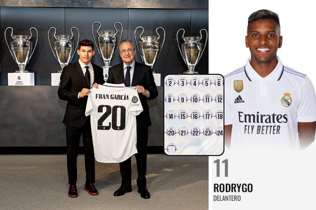 Real Madrid tiene explosivo cambio de dorsales: El nuevo “7” y Rodrygo usará el “11” para la temporada 2023-24
