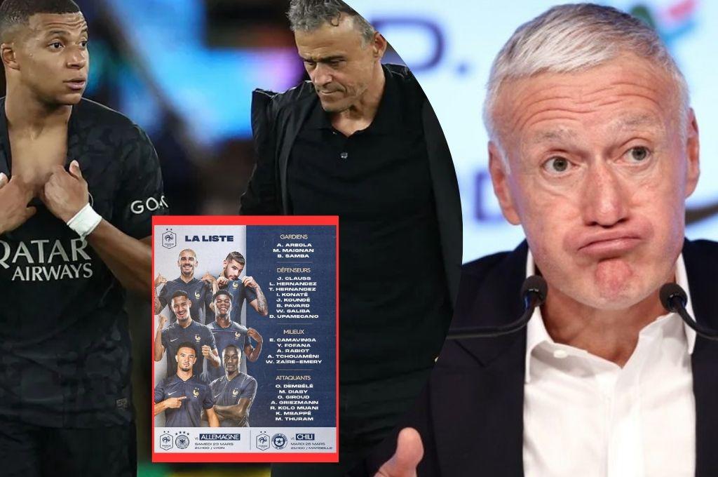 Convocados de Francia y Deschamps envía dardo a Luis Enrique por Mbappé: “no le gusta que metamos las narices en sus asuntos”