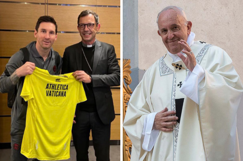 Directo al museo junto a las mejores: Lionel Messi y el regalo especial que recibió del Papa Francisco