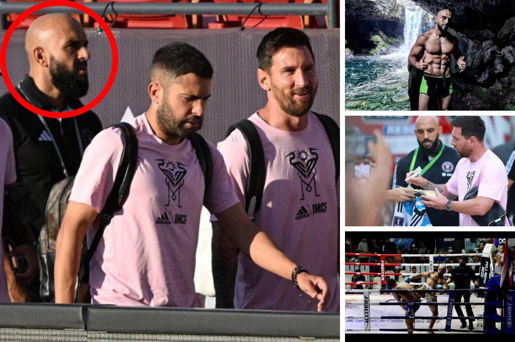 ¿Quién es el misterioso guardaespaldas que persigue y cuida a Messi por orden de Beckham? Fue a la guerra y es luchador de MMA