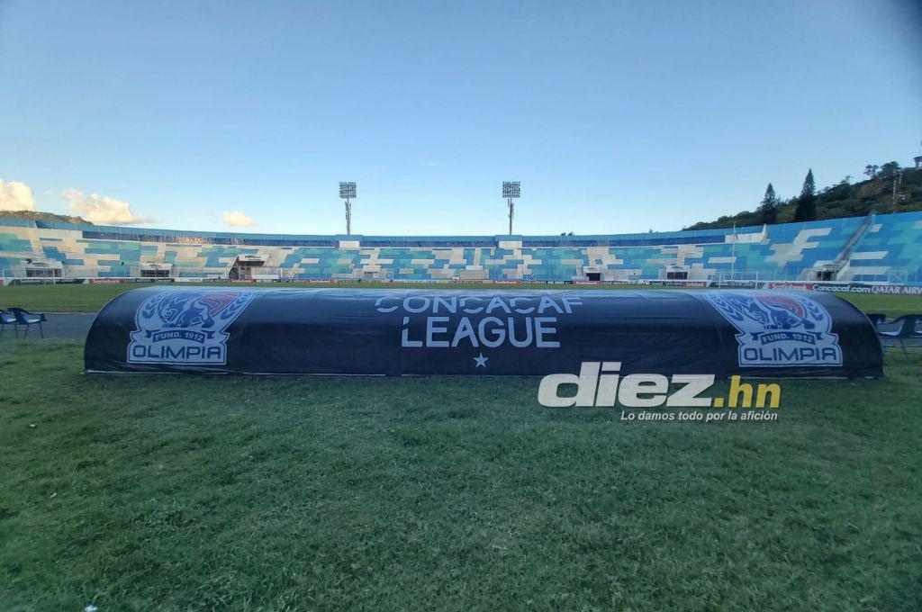 Así pulen el estadio Nacional de Tegucigalpa para la final entre Olimpia y Alajuelense en la Liga Concacaf