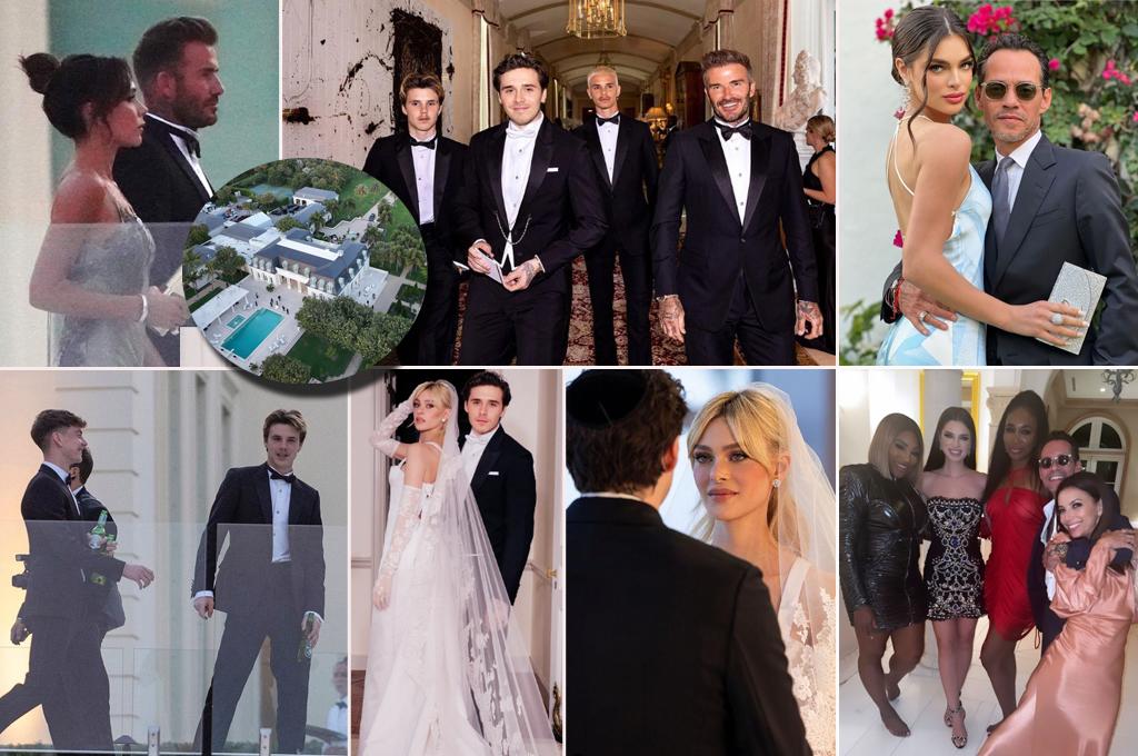 Fiestón en Palm Beach: así fue la millonaria boda de Brooklyn, el hijo de David Beckham, y su bella esposa Nicola Peltz