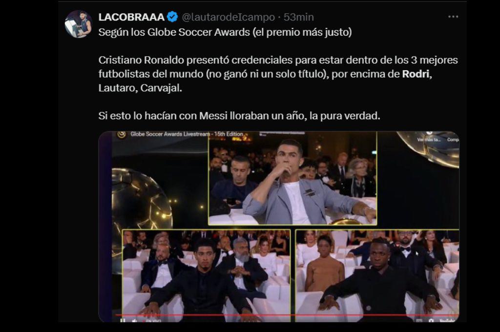 “Hipocresía” “poca humildad del Balón de Oro”: así reaccionan en redes a la ausencia de Rodri en los premios Globe Soccer Awards