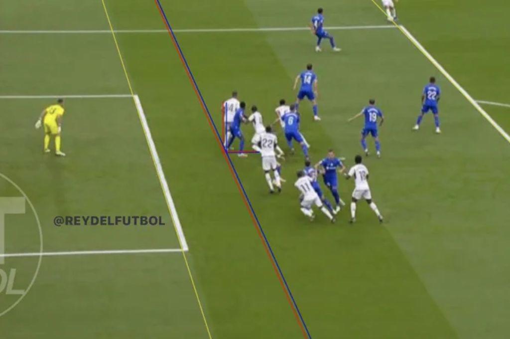 Salen a la luz las famosas líneas en la jugada del polémico gol de Joselu, Bellingham y su épico festejo; Choco Lozano presente en el Madrid-Getafe