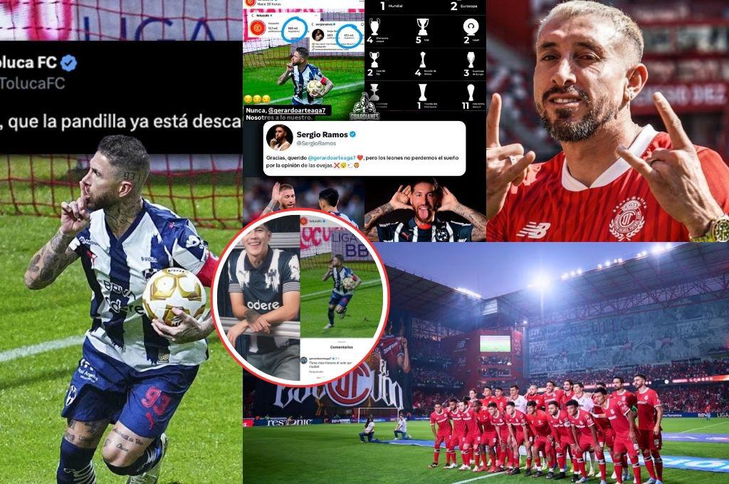 Toluca se burla e insulta a Sergio Ramos tras eliminar a Monterrey y el español le responde: Pinche muerto