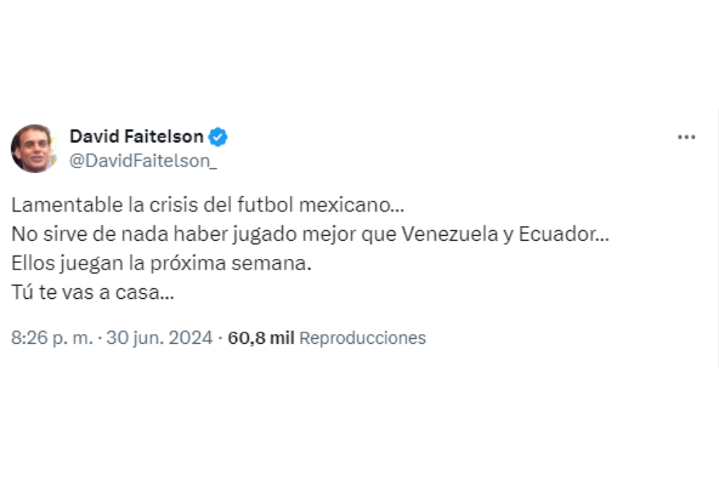 ”Fracaso monumental”: David Faitelson y Prensa mexicana no perdonan al tri tras quedar fuera de la Copa América