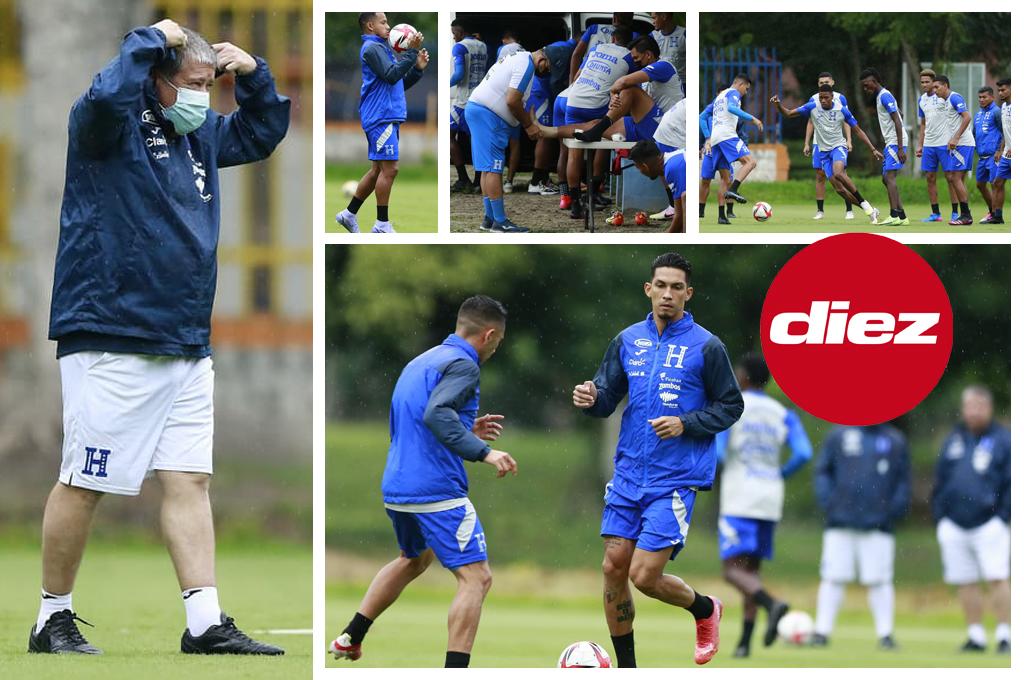 ¡Dos novedades y lluvia! Las postales del segundo entreno de la Selección de Honduras de cara al amistoso con Colombia