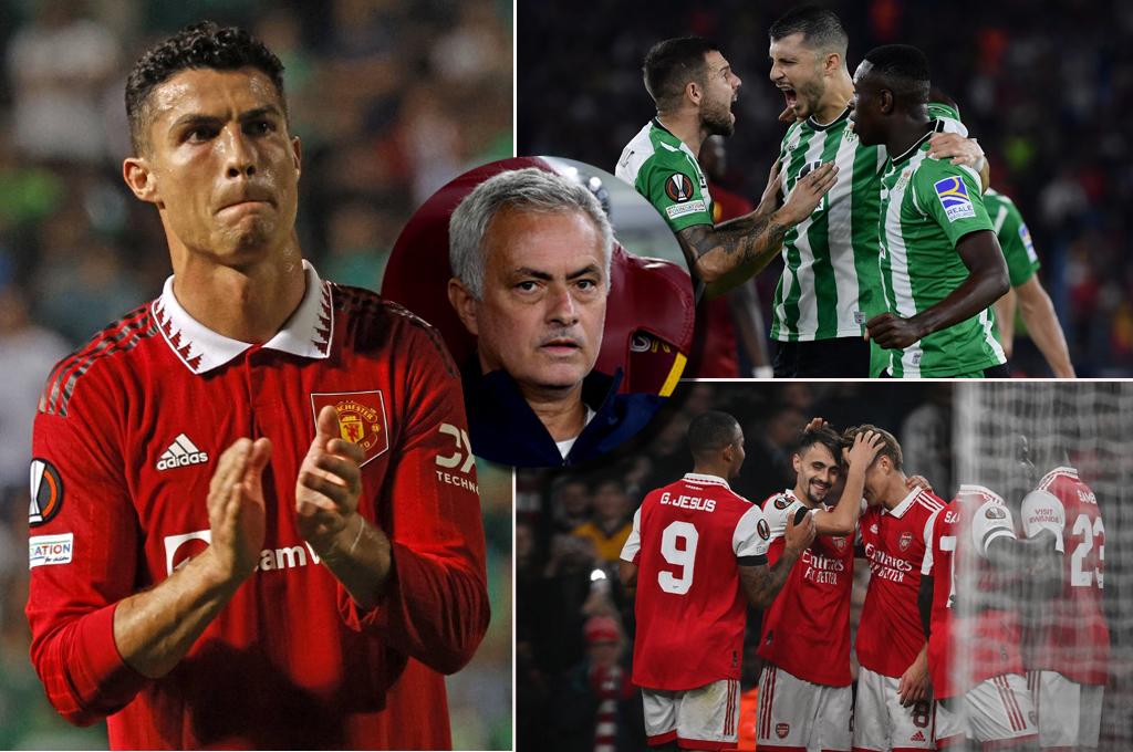 Betis le pega a la Roma, Arsenal golea y el United respira: todos los resultados de la tercera fecha de la Europa League