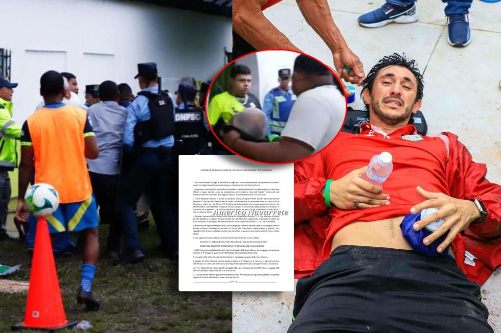 Hijo del presidente de Olancho FC agredió a Keosseián y jugadores golpearon al cuerpo técnico del Marathón, detalla comisario