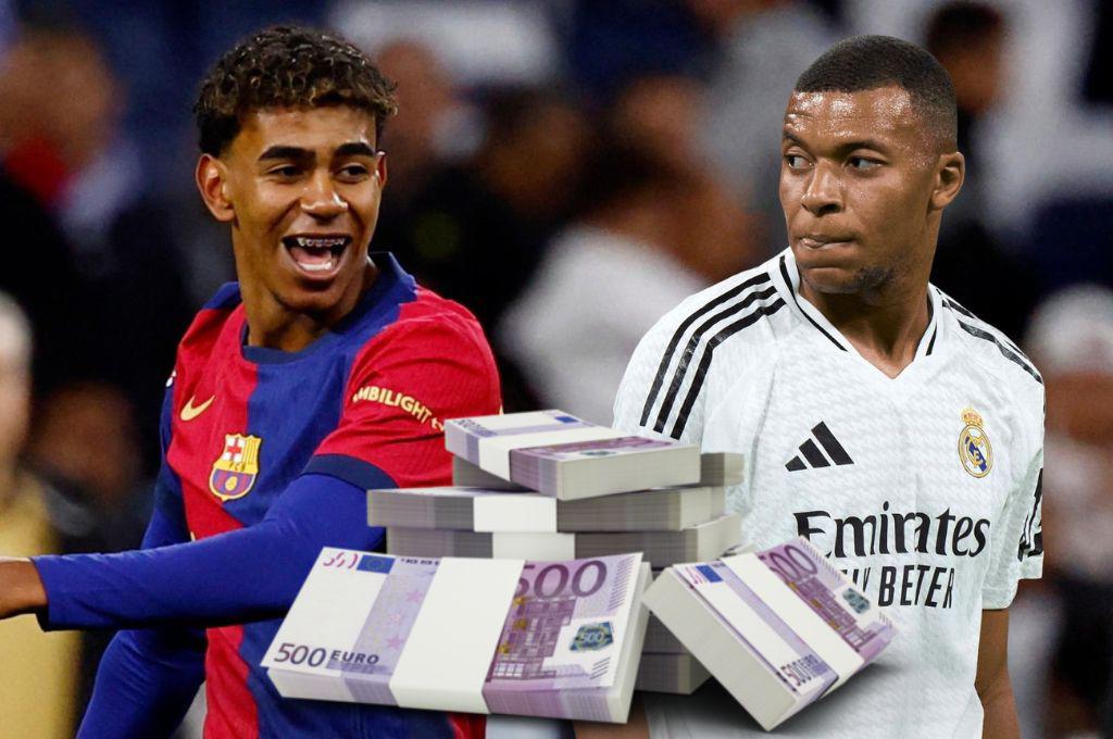 Mientras Mbappé gana 31.2 millones, este es el salario de Lamine Yamal en el Barcelona