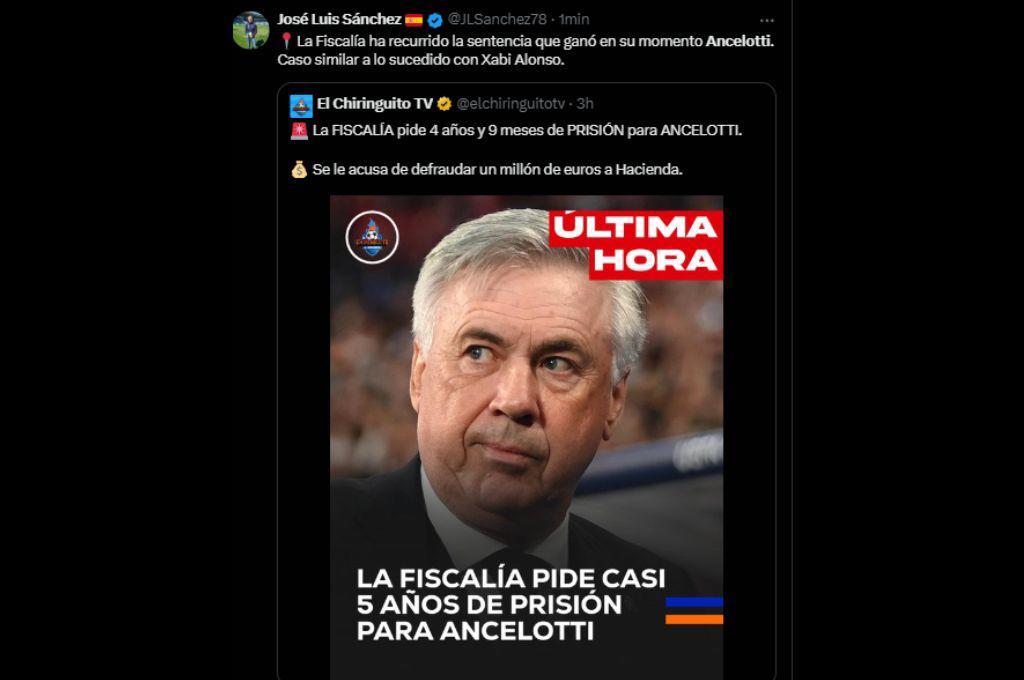 “Escándalo mundial”, “está tranquilo”: así reacciona la prensa internacional sobre el caso de Carlo Ancelotti