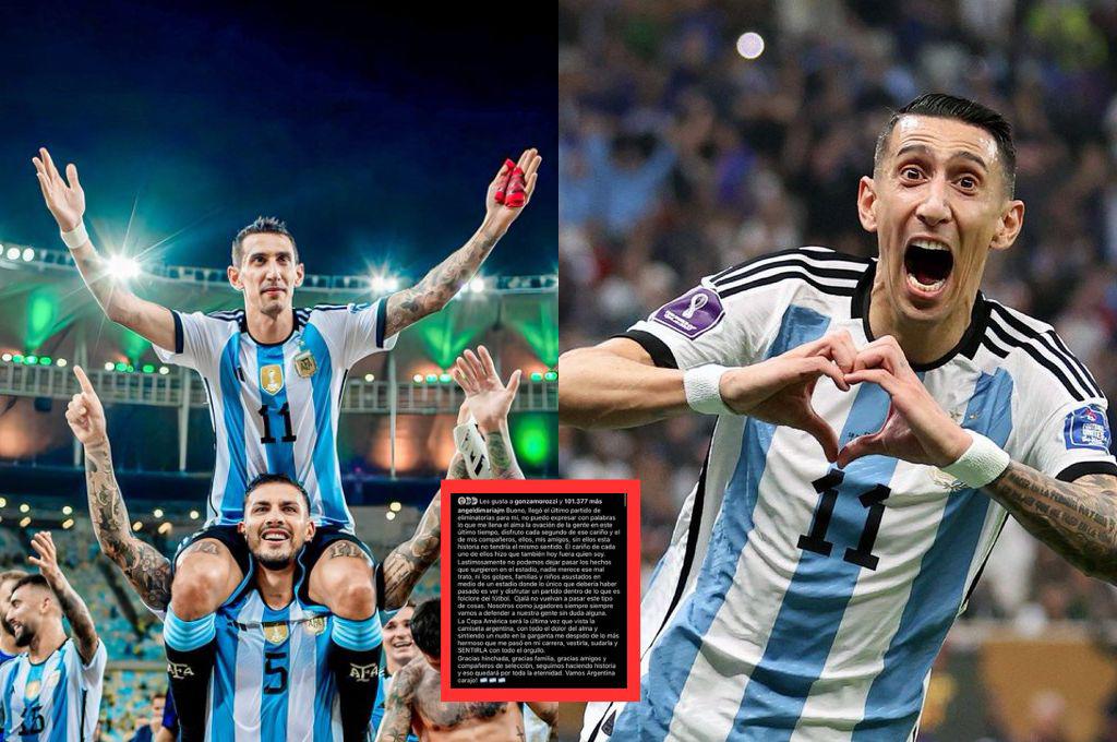 OFICIAL: Ángel Di María, campeón del mundo en Qatar 2022, confirma que se retira de la Selección Argentina