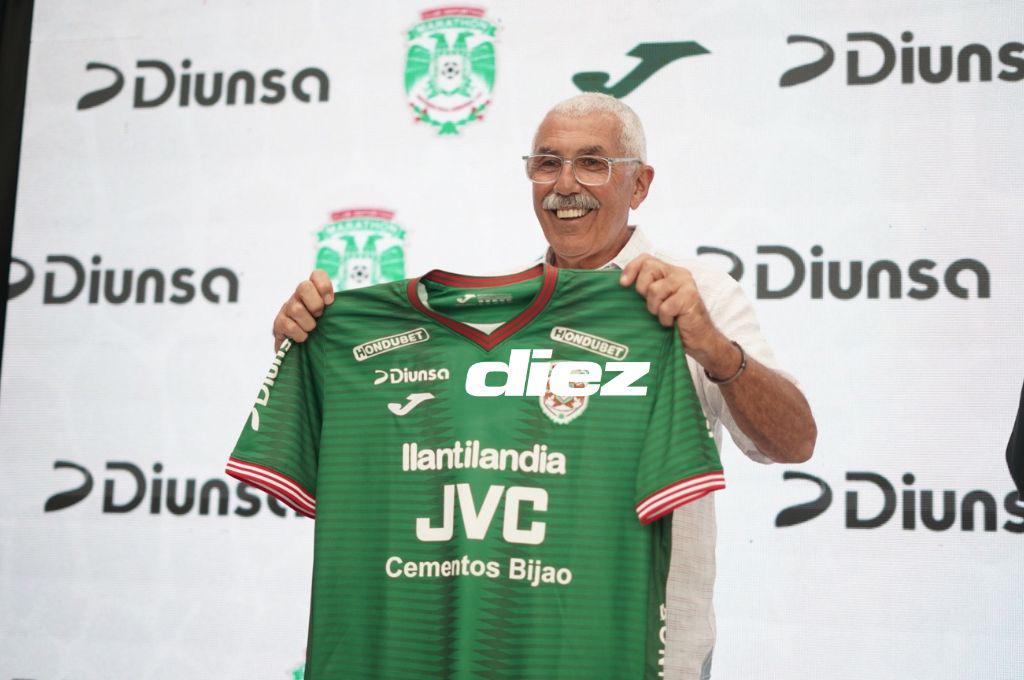 Cuerpo técnico con ídolos del club y un Manolo muy feliz: así fue la presentación de Keosseián como nuevo DT del Marathón