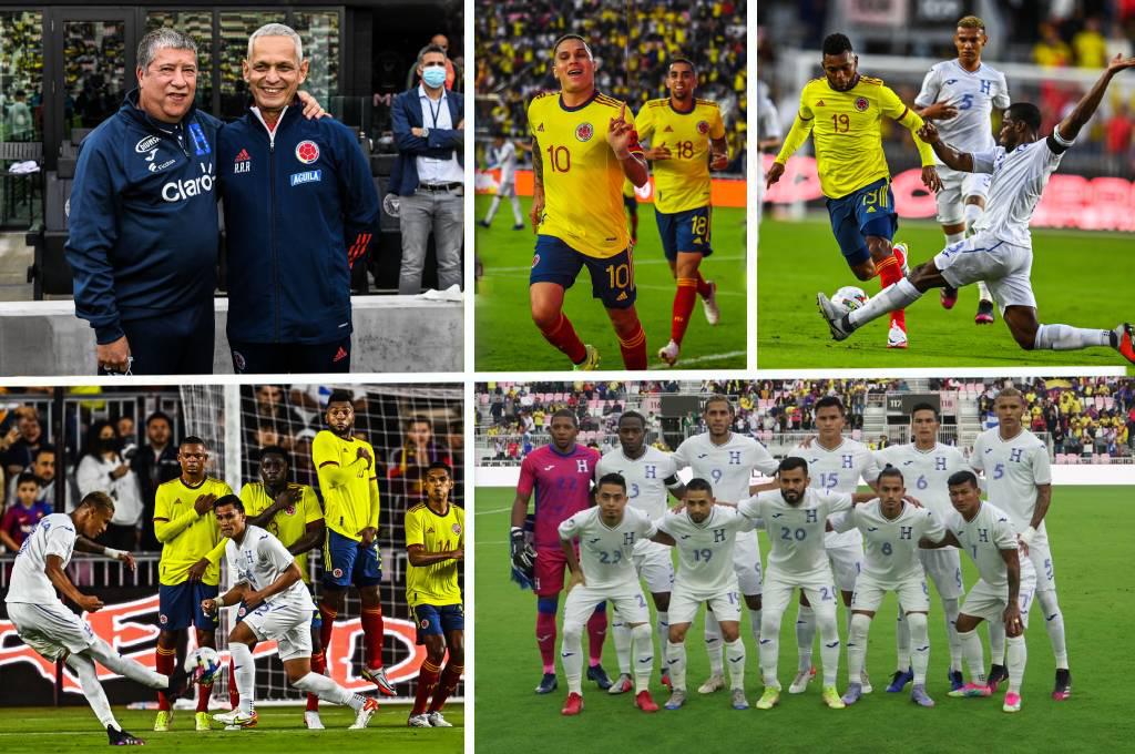 En fotos: El gesto entre Bolillo-Rueda, la celebración del crack colombiano y el dolor de cabeza de Maynor Figueroa