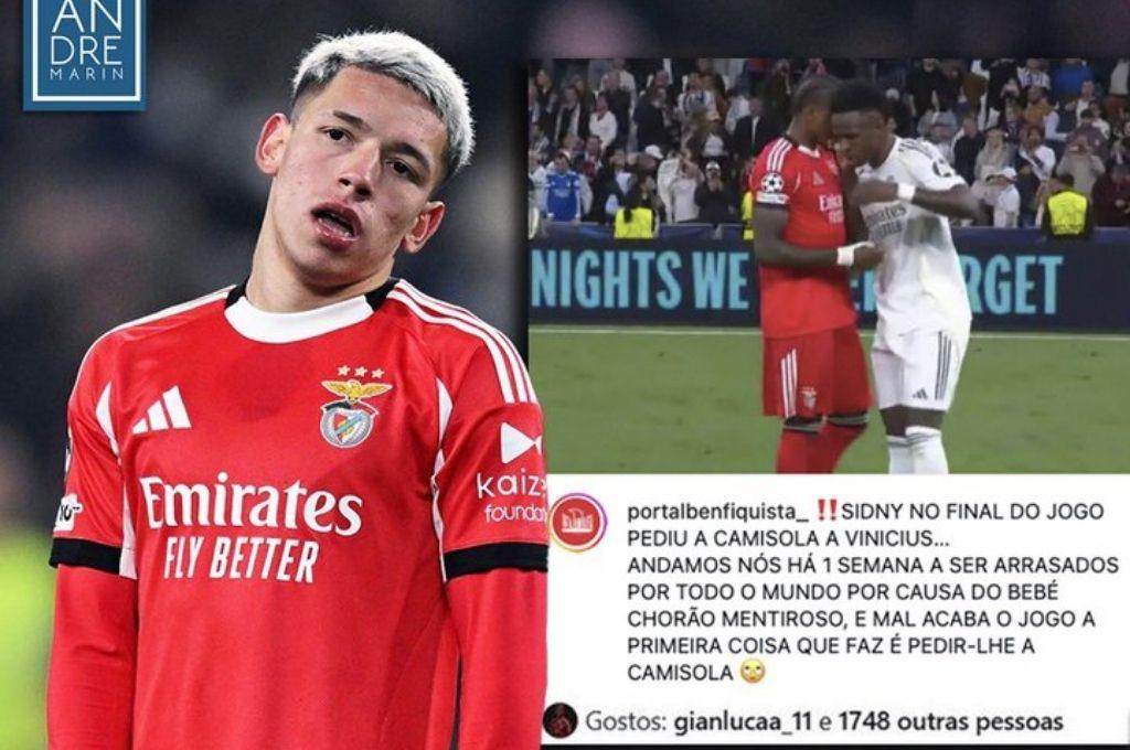 Prestianni comete nuevo error en redes tras criticar a compañero por Vinicius y lo borra: Bebé llorón y mentiroso