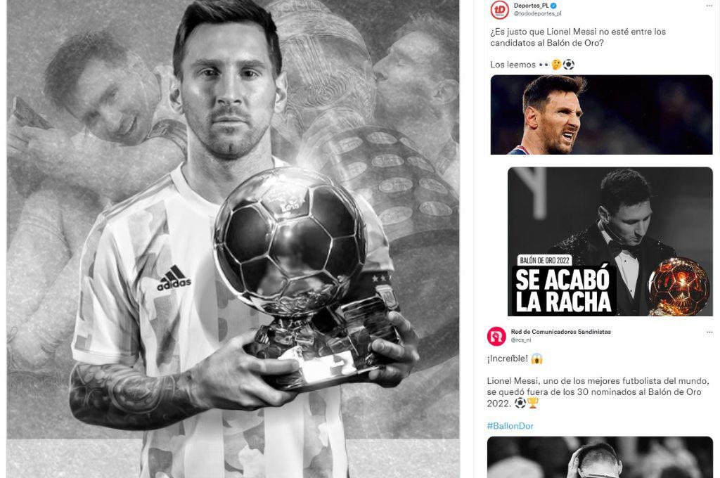 “Su declive es imparable, se hizo la luz”: Así reaccionó la prensa luego de que Messi quedó fuera del Balón de Oro 2022
