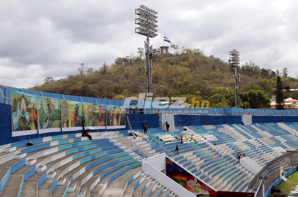 Chelato Uclés vive: Así luce el estadio Nacional previo a la toma de posesión presidencial de Xiomara Castro; la cancha quedará más destrozada