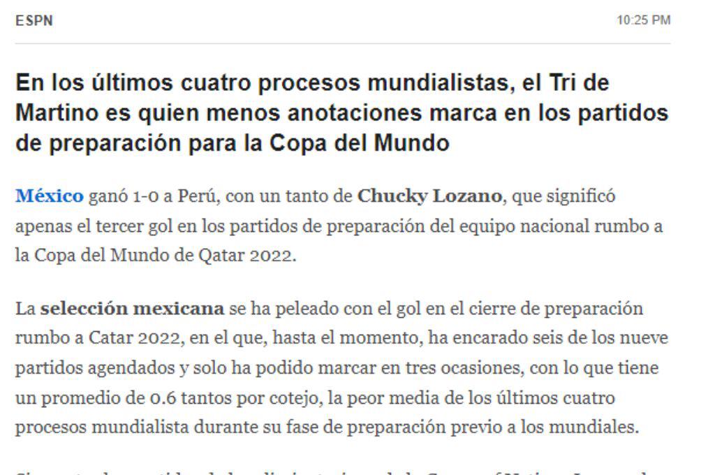 “Ni fu, ni fa”, “México con el peor registro de goles”; ¿Qué dijo Faitelson? sobre el triunfo sufrido de México ante Perú