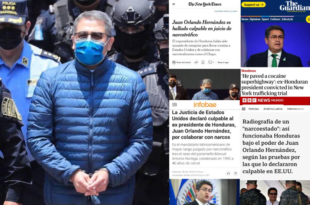 JOH le da la vuelta al mundo: prensa internacional estalla tras hallar culpable al expresidente de Honduras
