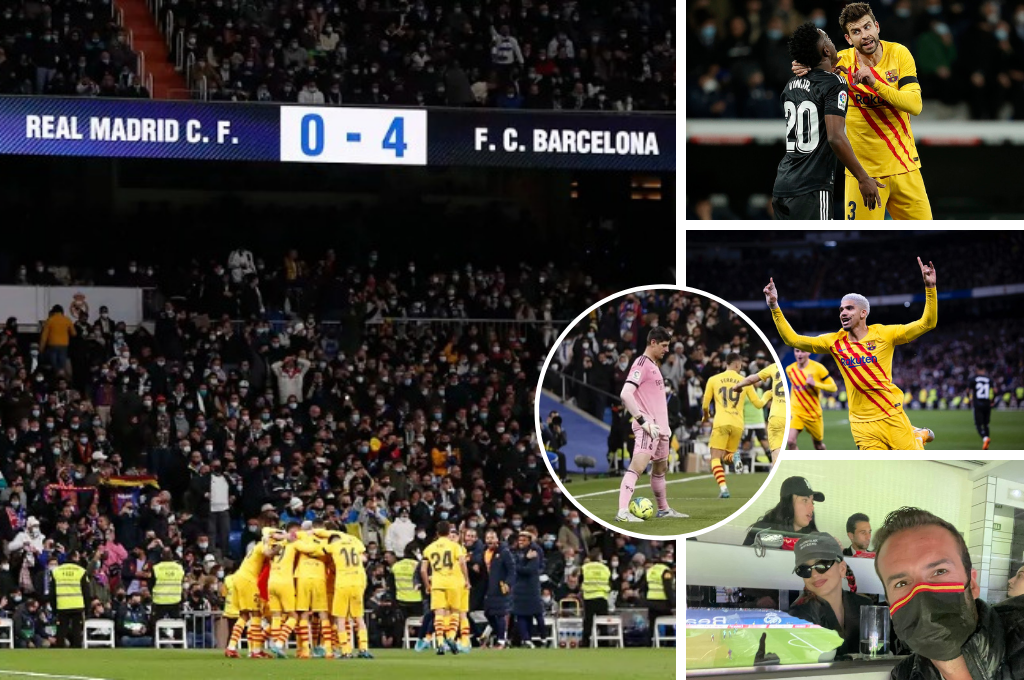 FOTOS: El abrazo de Xavi a Vinicius, Piqué defiende a Ter Stegen de un encontronazo y la famosa cantante en el Real Madrid-Barcelona