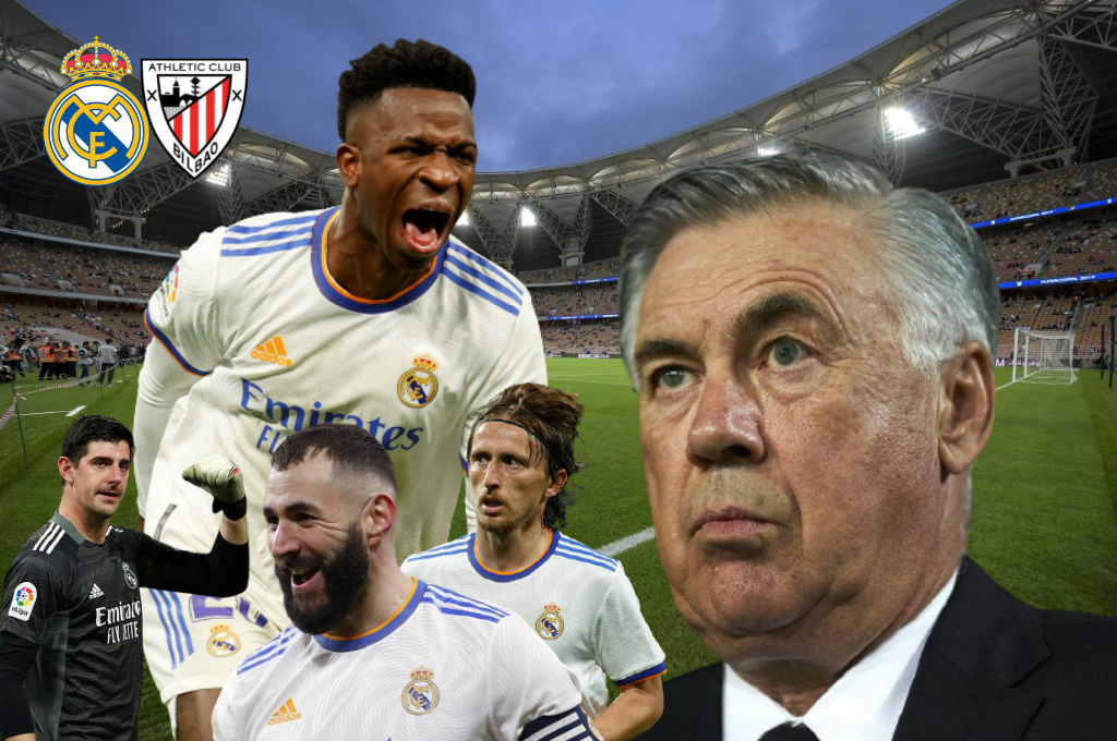 ¿Y Alaba? Alineación del Real Madrid vs Athletic: Ancelotti quiere humillar a su rival y ganar la Supercopa de España