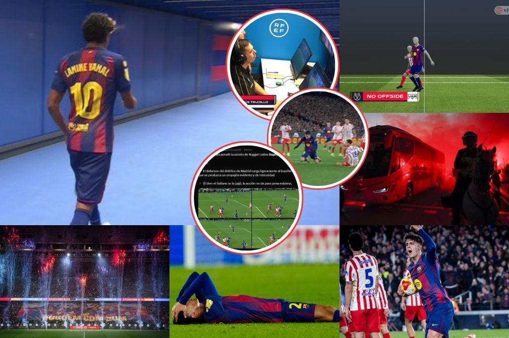 Yamal se fue llorando, hinchas del Barcelona atacaron a los jugadores del Atlético y el penal que no se cobró por el VAR
