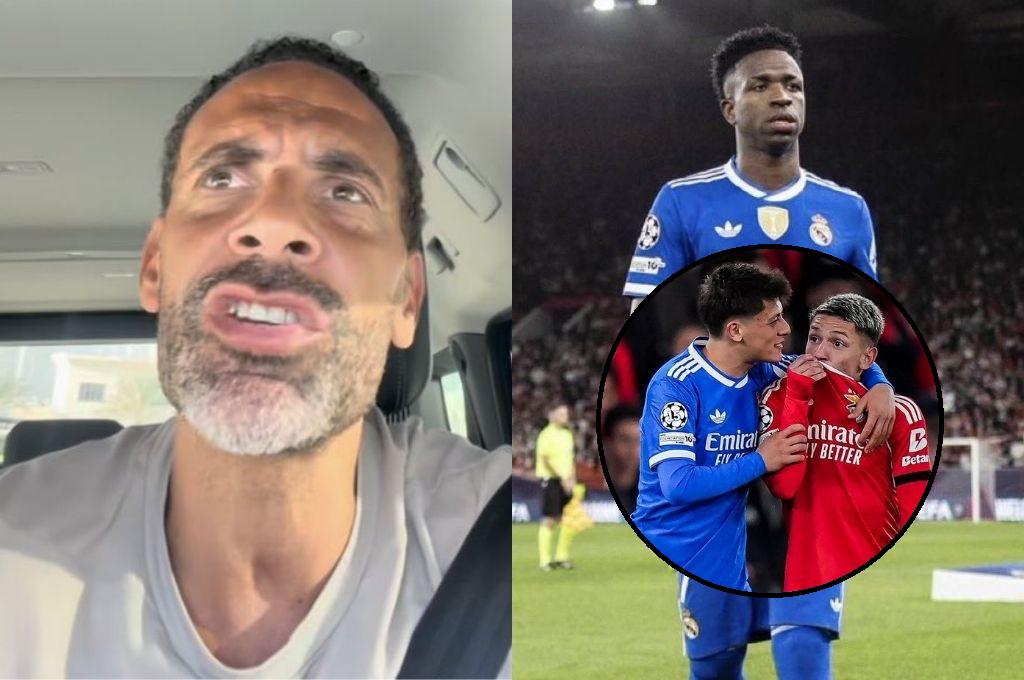 Estas ratas: Rio Ferdinand impacta a todo Real Madrid con su postura tras el encontronazo Vinicius - Prestianni