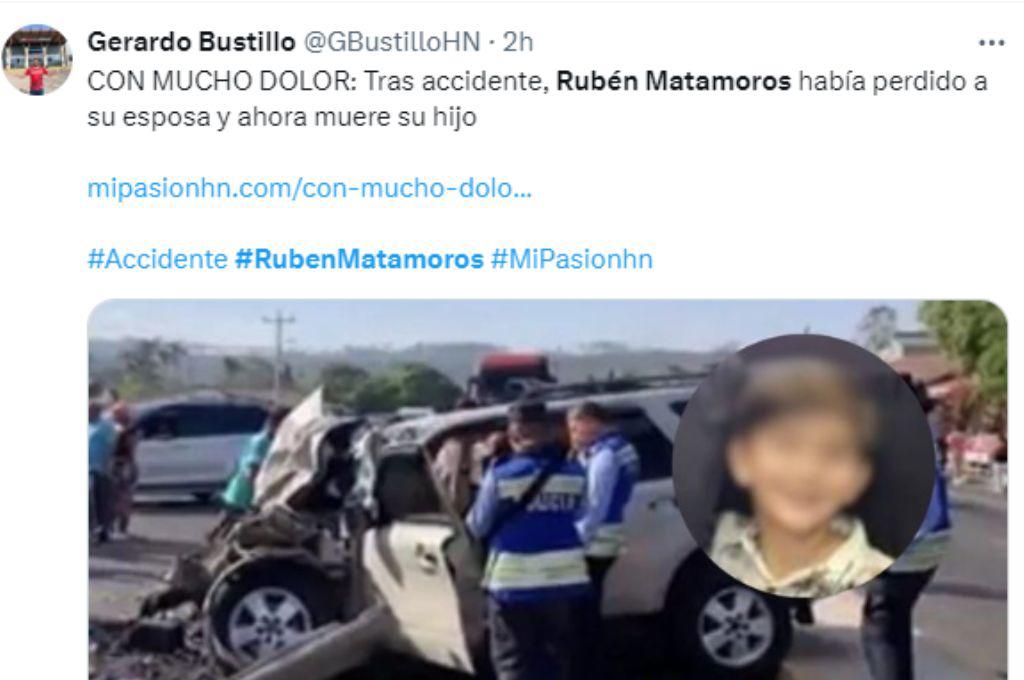 Ruben Matamoros recibe apoyo y solidaridad de la prensa hondureña y club de fútbol tras la muerte de su hijo menor