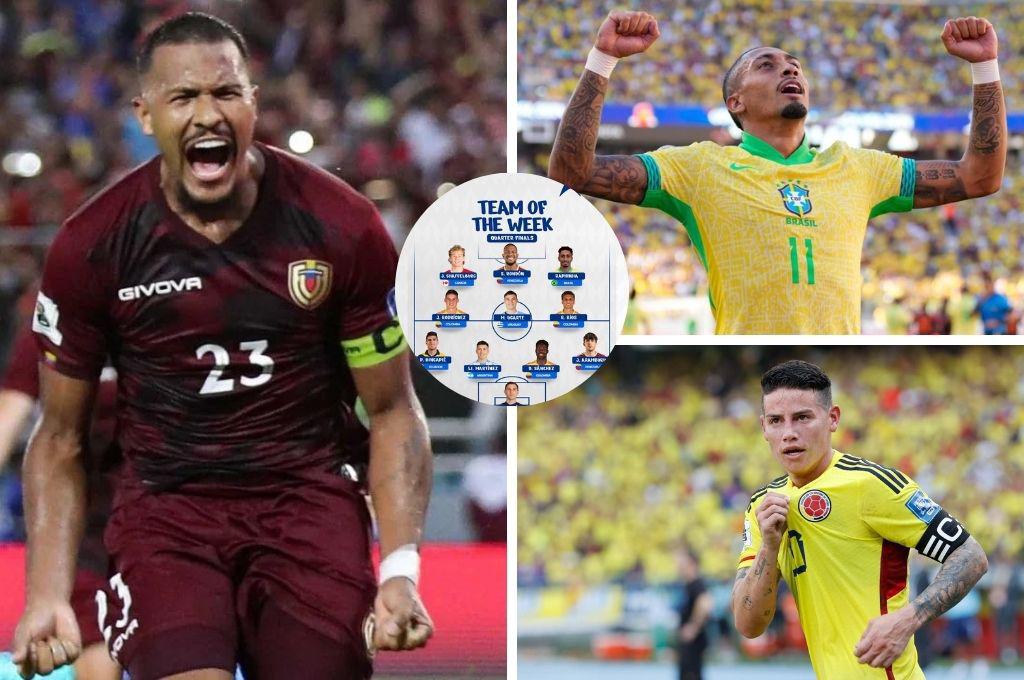 ¡Con grandes ausentes! Conmebol sorprende con el 11 ideal de los cuartos de final en la Copa América