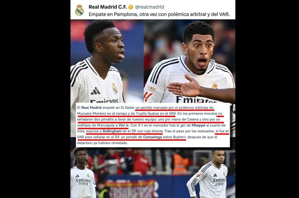 Real Madrid lanza nuevo comunicado contra el arbitraje, sale a la luz lo que dijo Bellingham y la burla de Carvajal