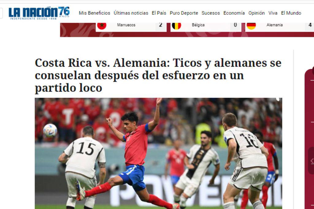 “Con las botas puestas” prensa de Costa Rica destaca presentación de su selección en el Mundial de Qatar