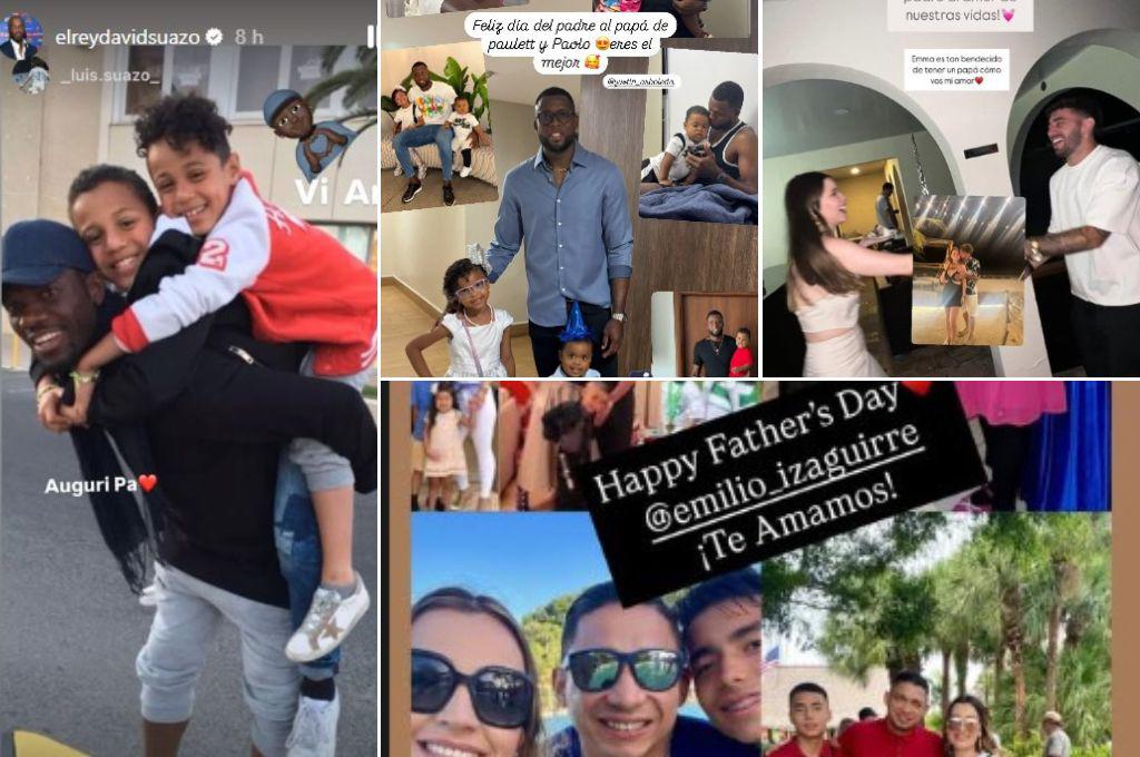 Las felicitaciones de las esposas e hijos a jugadores del futbol hondureño por el Día del Padre