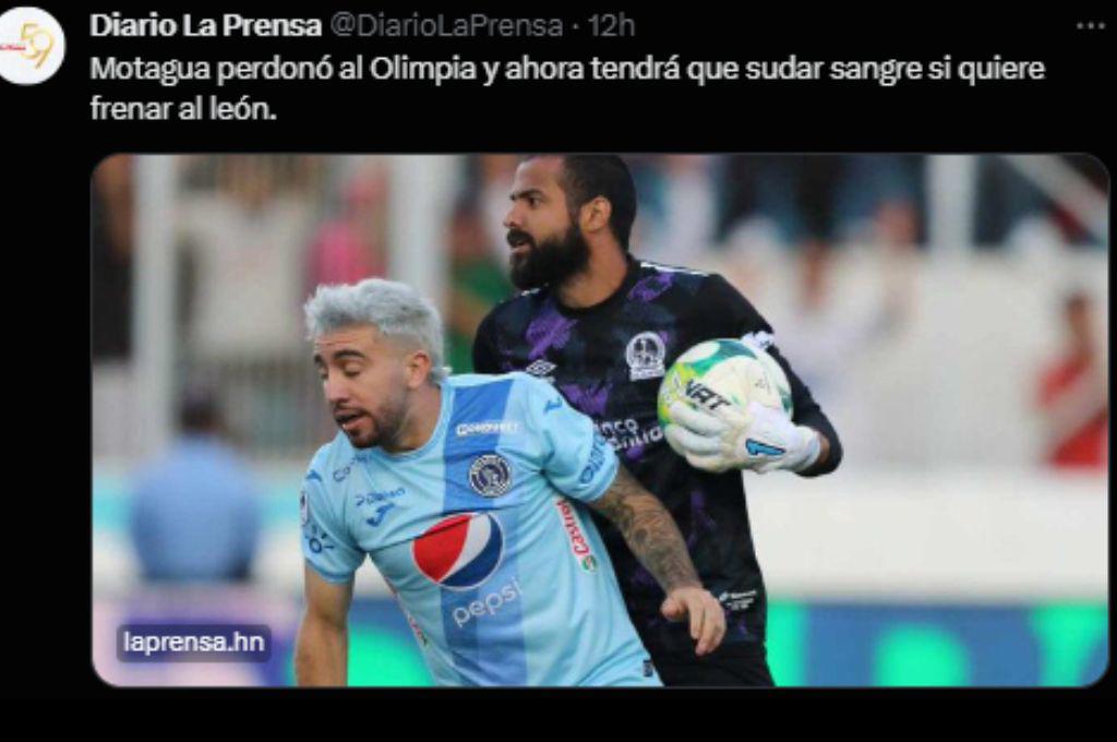 “Pudo terminar el invicto” “los azules fueron superiores”: así reaccionó la prensa tras el empate entre Motagua y Olimpia