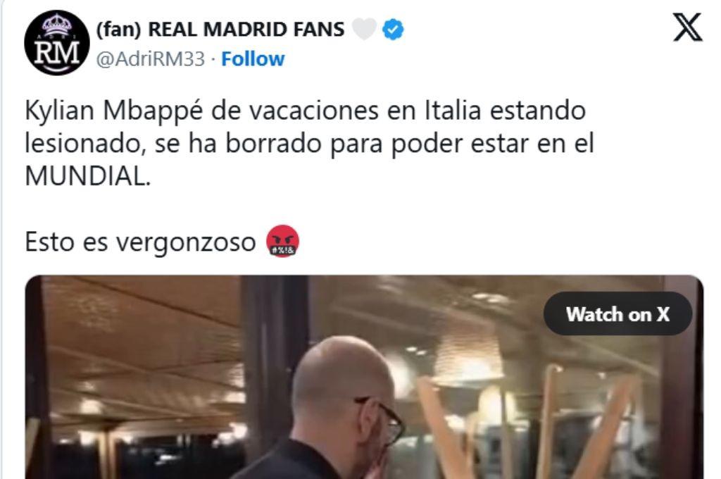 Real Madrid se hartó de Mbappé: está lesionado y se fue de vacaciones con Ester Expósito; Esto es vergonzoso