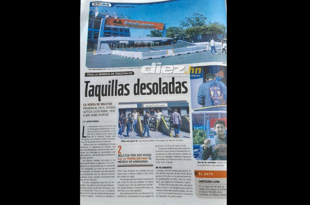 “Incómodos en casa, hay mucha presión, taquillas desoladas”: así habla la prensa mexicana del juego del martes ante Honduras